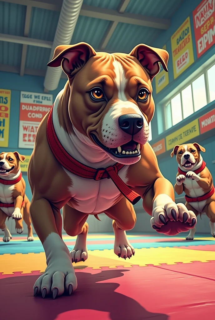 A pitbull jiu-jitsu