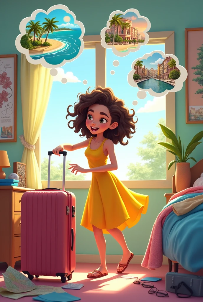 Animated representation of needing a suitcase for a trip
