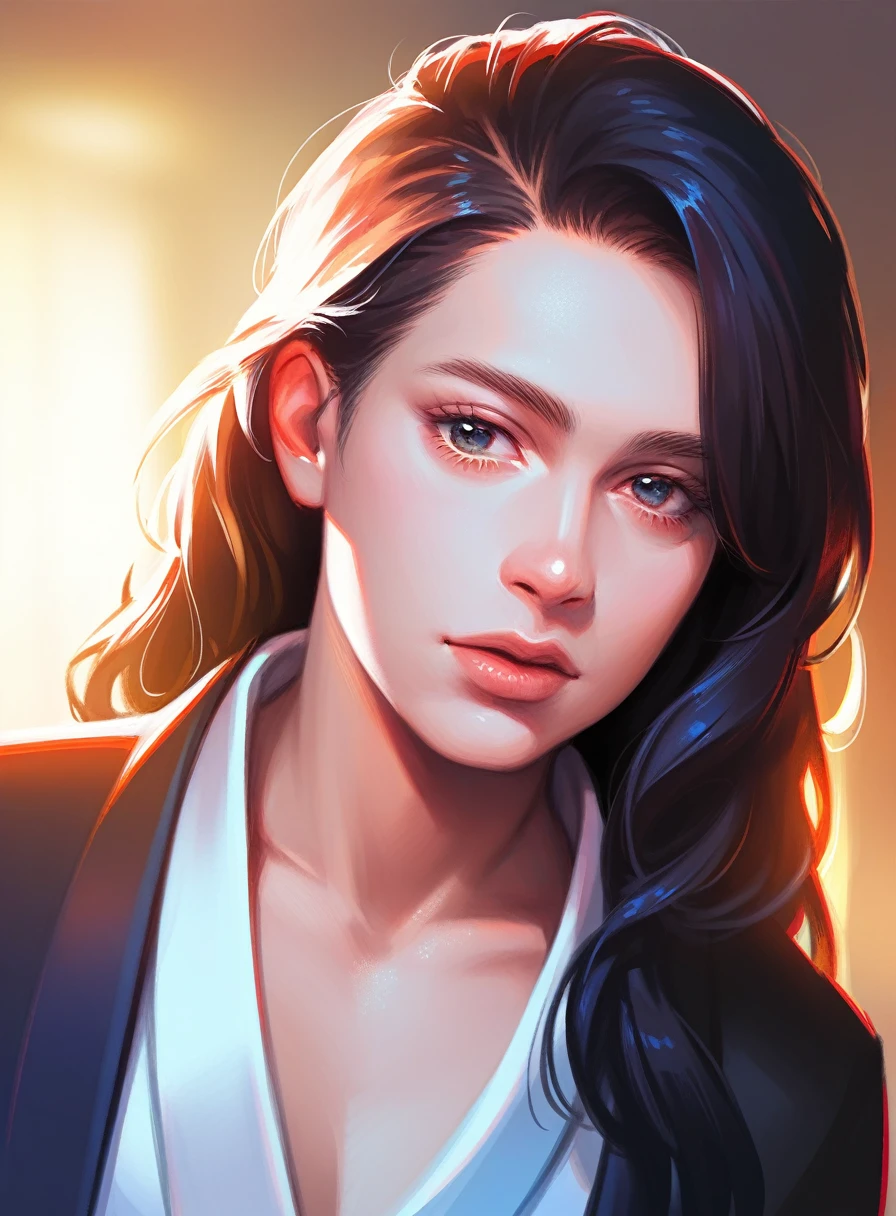 beautiful woman, gorgeous, pretty, very feminine, realistic portrait, high quality, detailed face, detailed eyes, beautiful eyelashes, perfect lips, elegant hairstyle, natural skin, warm lighting, soft focus, cinematic, digital painting, oil painting, photorealistic, intricate details, vibrant colors, dramatic lighting
