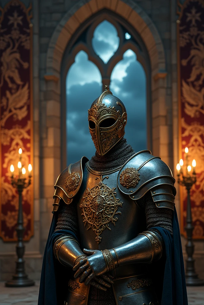 King Baldwin wearing a mask