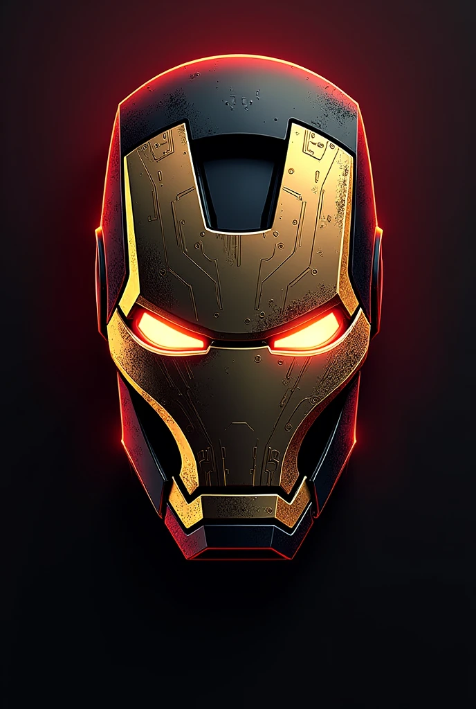 Iron Man Skull vector few colors