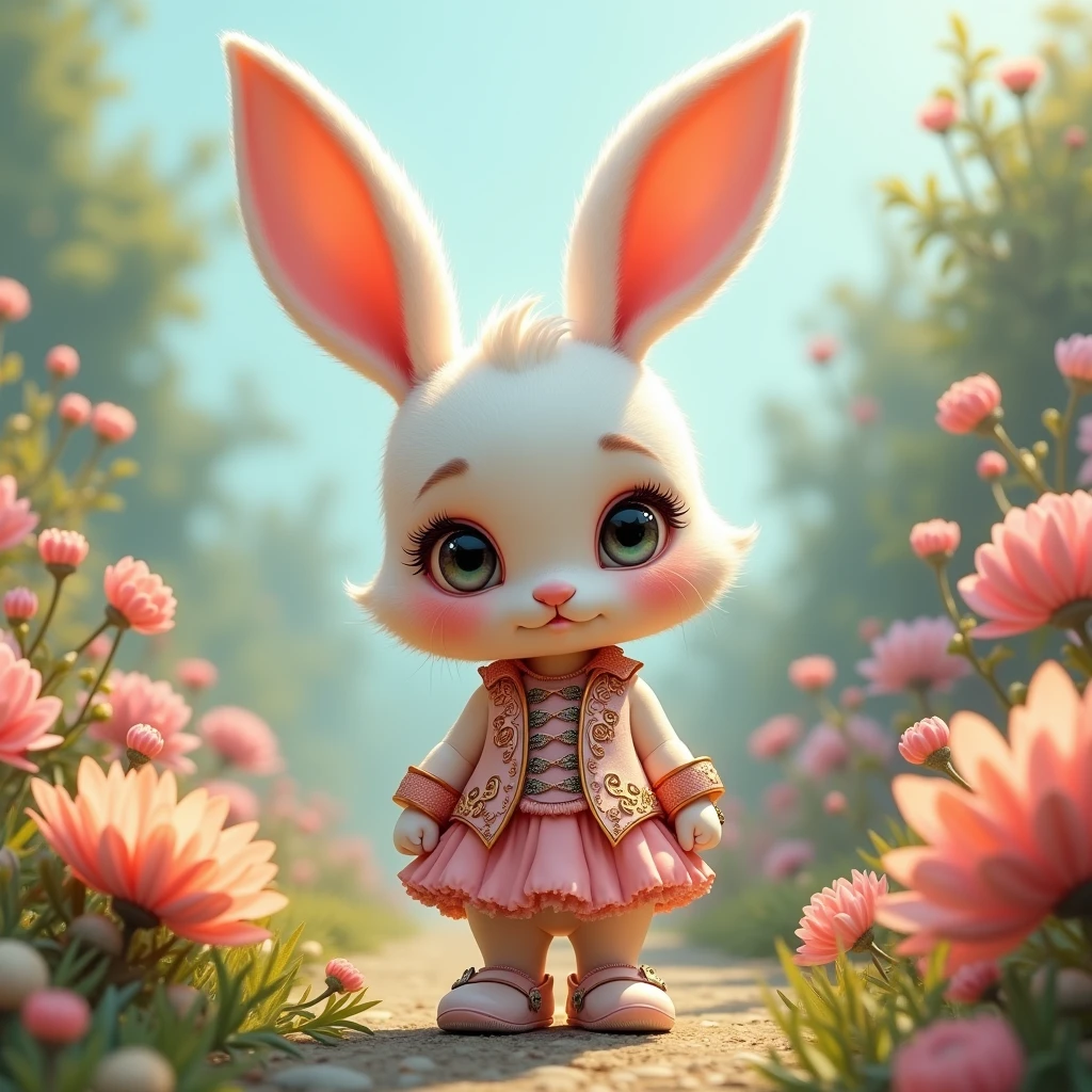 high quality、high resolution、High precision、Real Stick、delicate、Precision、detailed、Deep touch、Attractive colors、Engraving illustration、Deformed bunny girl