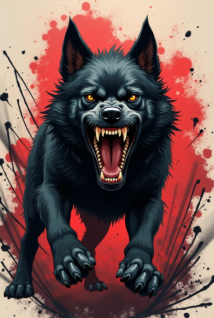 Raging dog vector 