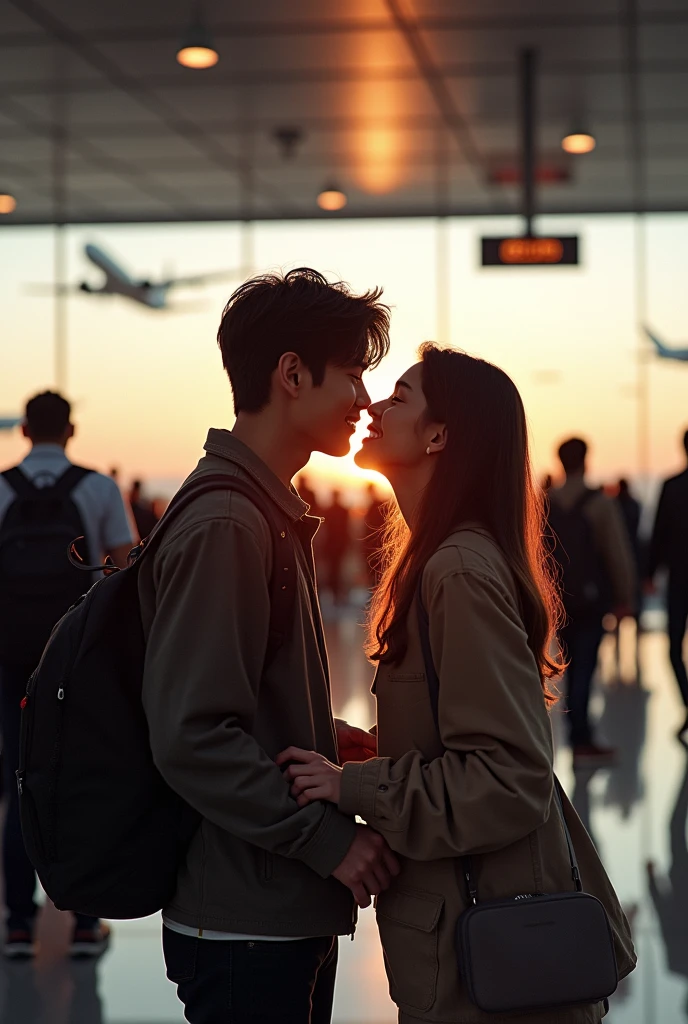 Sehun and Baekhyun boys from exo kissing on airport