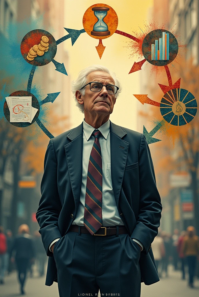make a base image to this definition of lionel robbins :“Economics is a science that studies human behavior as a relationship between given ends and scarce means that have alternative applications.”.”