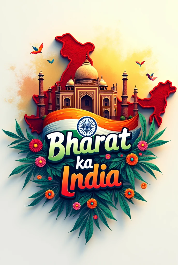 A 3D YouTube channel logo named Bharat ka India