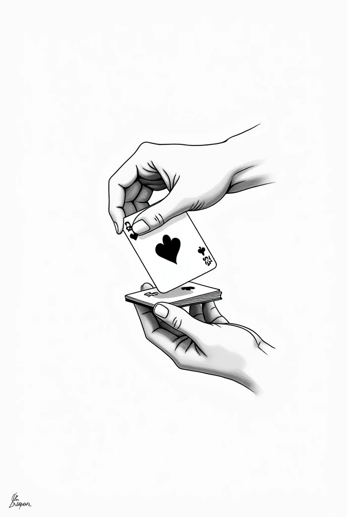 drawing cards
Minimalist black and white