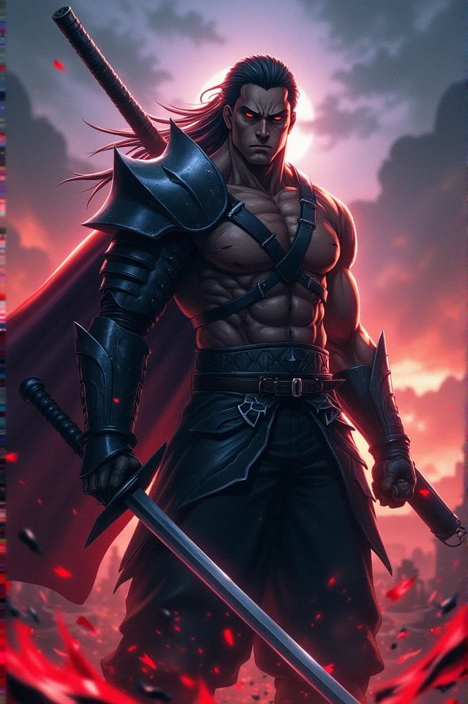 Create a thumbnail with guts of berserk ichigo of bleach and mushoko tensai image badaass