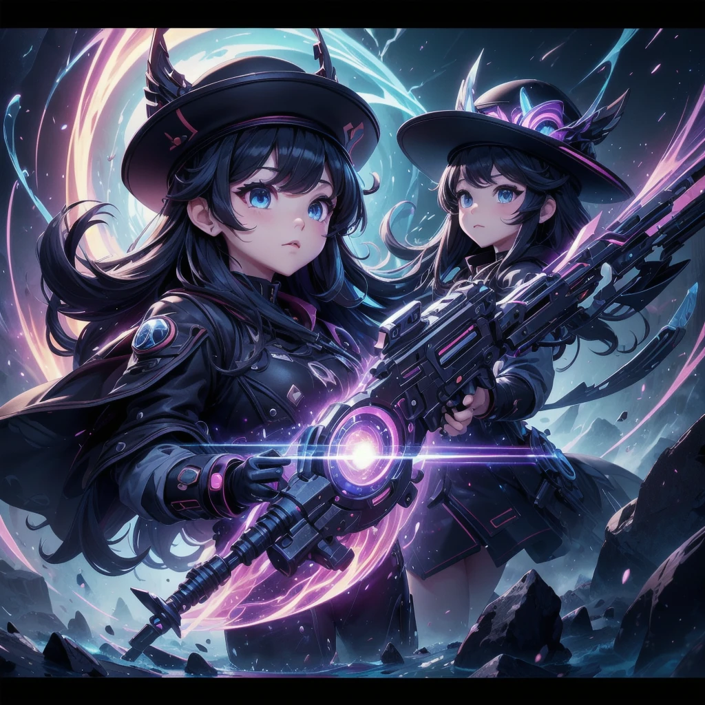 ulblackholetech、cute、Highest quality、Masterpiece、Official Art、Dynamic composition、Super detailed、Perfect Anatomy、Hunting Hat、Unique hairstyle、Unique clothing、Dynamic Colors、