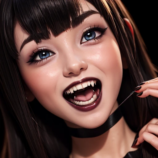 long teeth fangs vampire, nswf, highres 12k wallpaper