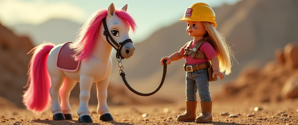 Barbie the construction worker is with her gay pony friend