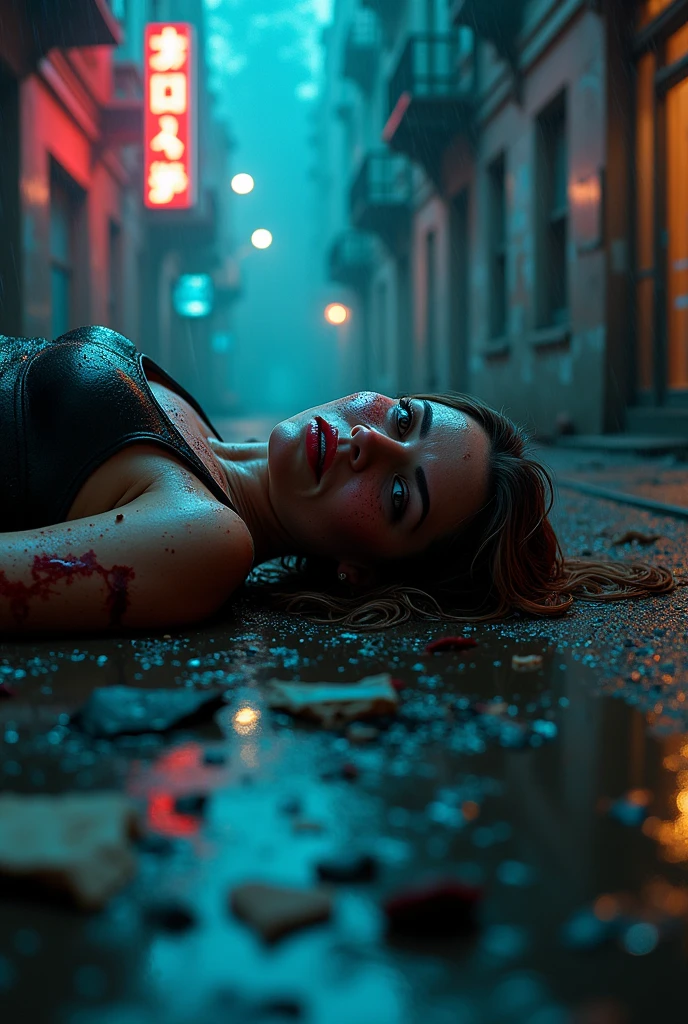 The female hero was beaten to a pulp.