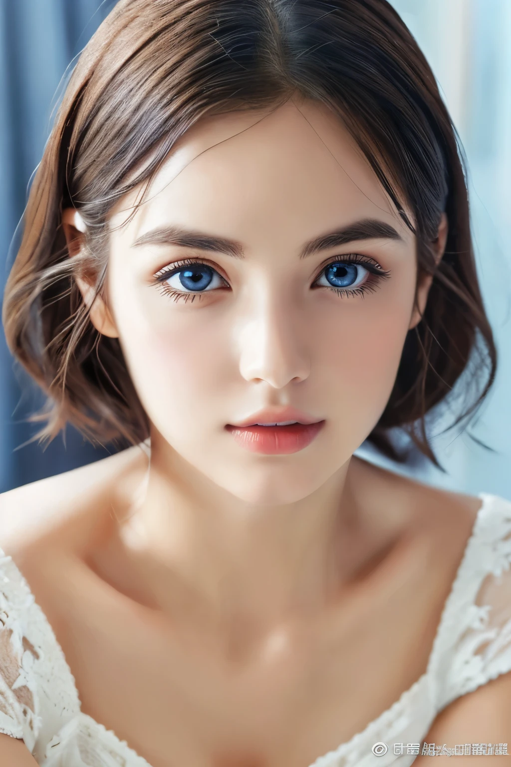 (((32ｋ,high details,high detail、masterpiece,attention to detail,alone))),Raw photo & realistic atmosphere,beautiful dark blue eyes,detailed mouth,glossy lips,thin eyebrows,fine eyes、Soft white skin that shines in every detail、Her deep black eyes are very beautiful,lip details、very beautiful face,very well-shaped face、lifelike face,shining beautiful lips,beautiful eyebrows,infinite reality, Realistic Young idol sculpture,she&#39;she&#39;she&#39;she&#39;she&#39;she&#39;she&#39;s a very cute woman , idol sculpture, Young idol sculpture, Very beautiful and cute 22 year old beauty,incredibly beautiful and classy，22 year old beauty,natural soft light,（shiny hair,,Beautiful and kind eyes：1.5）,gentle smile,well-shaped chest,medium long hair,beautiful posture,no makeup,think ahead，whole body，
