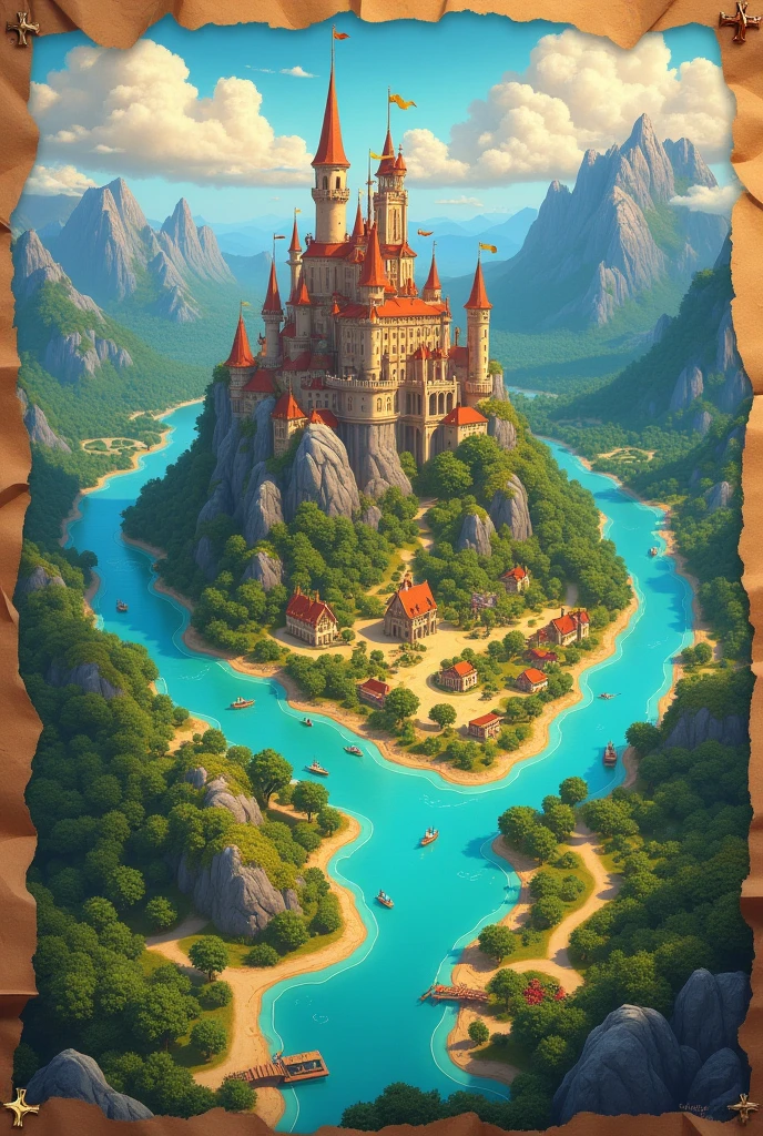 Animated representation of a map