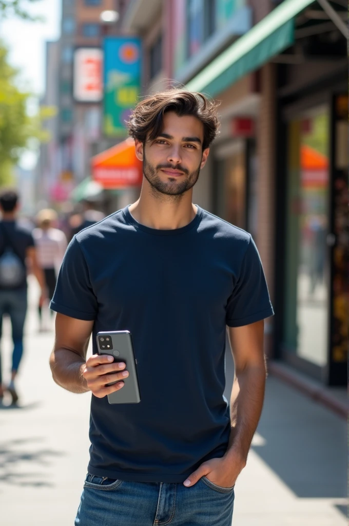 A 30 years old Boy holding S24 ultra