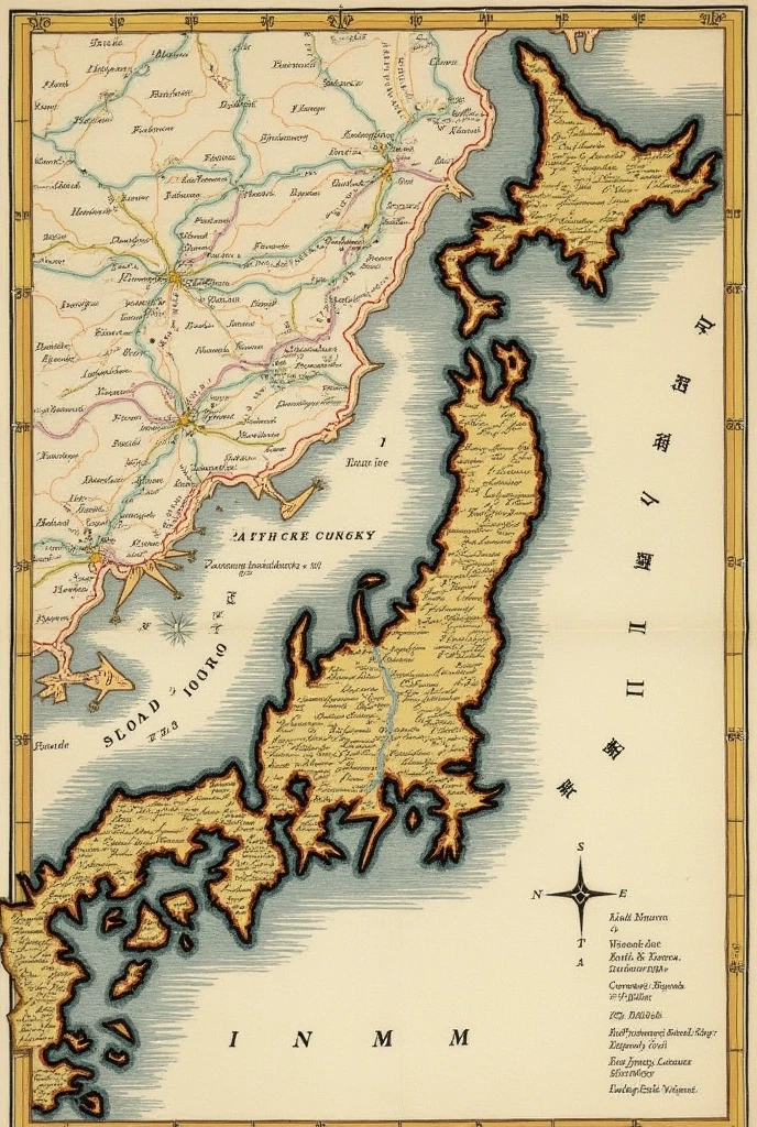 Map of the Hokuriku region in 1570