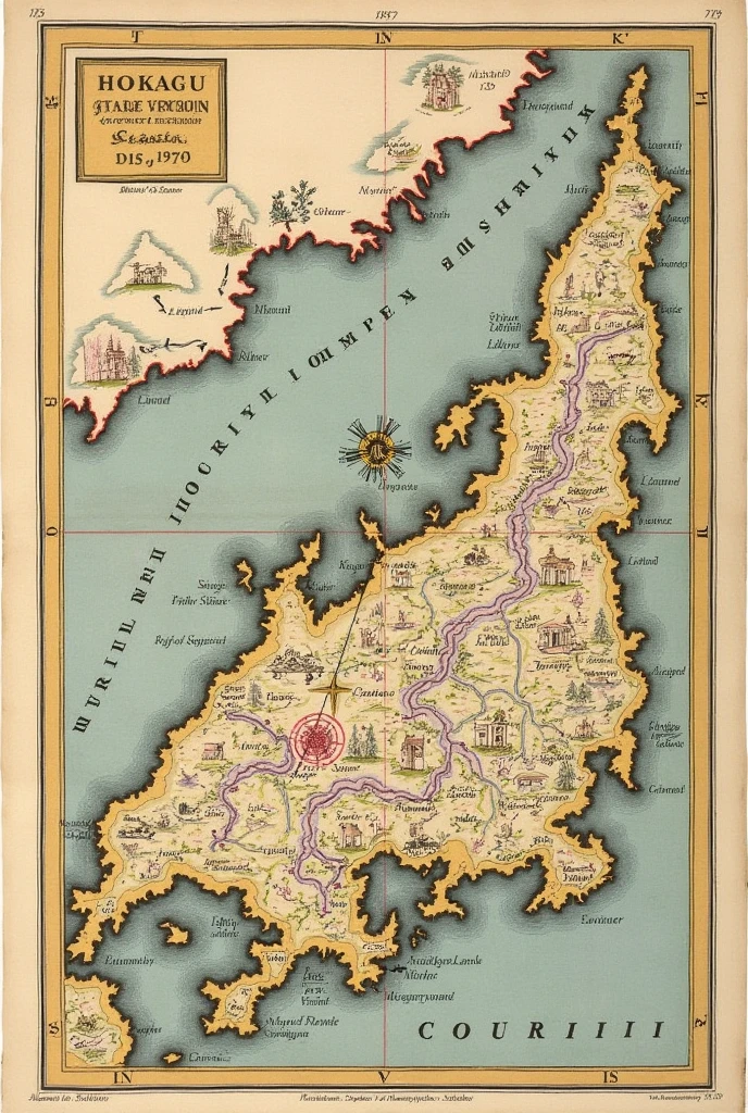Map of the Hokuriku region in 1570