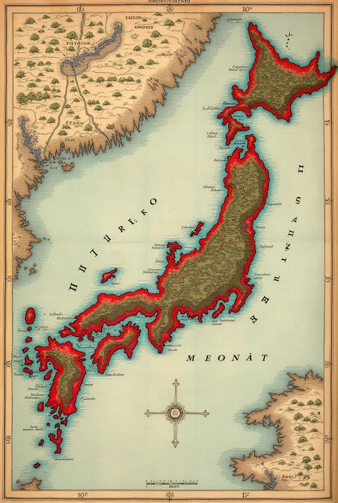 Map of the Hokuriku region in 1570