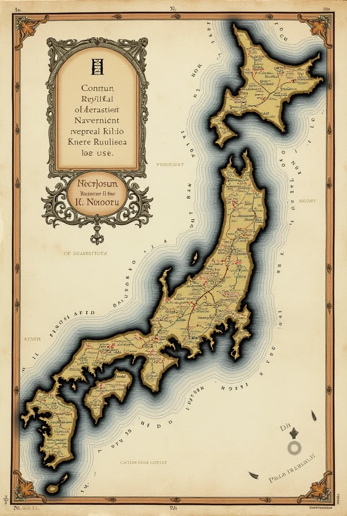 Map of the Hokuriku region in 1570