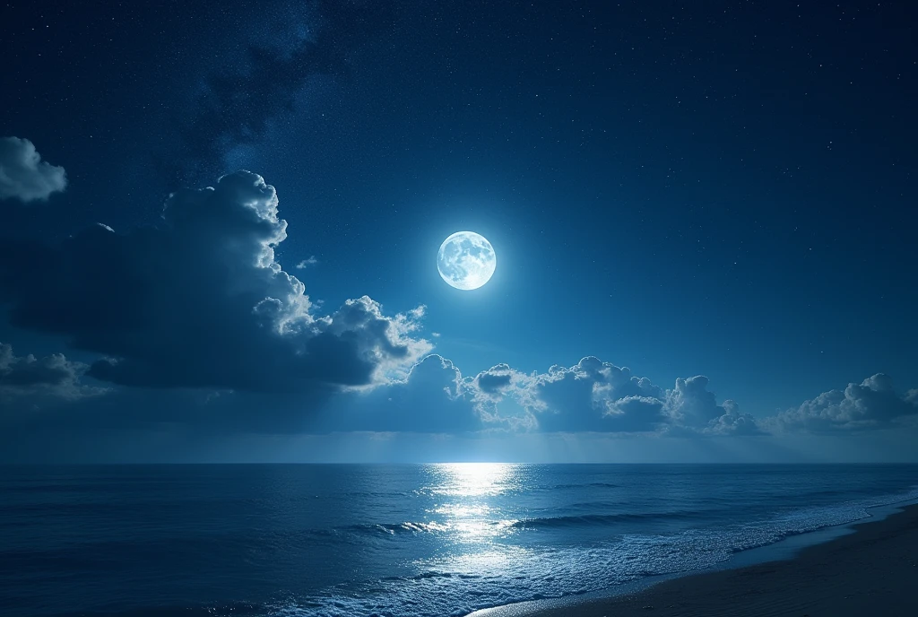 sea ​​with sky full of stars