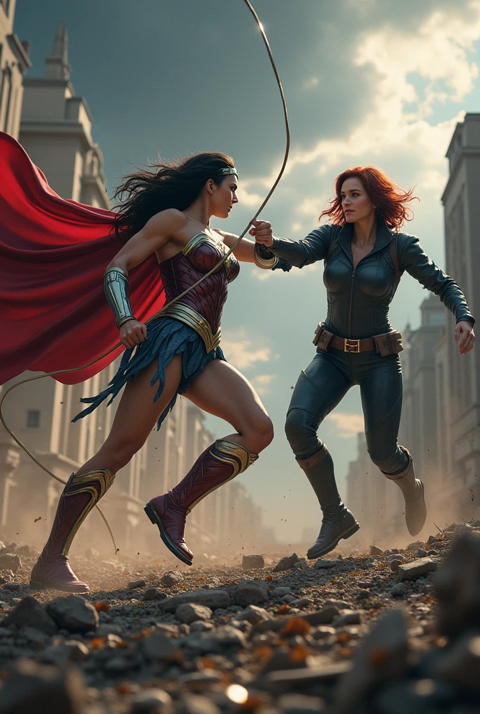Wonder woman destroys black widow