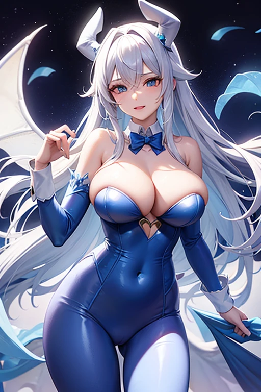 Ice Dragon Waifu MILF bunny suit con alas de dragon