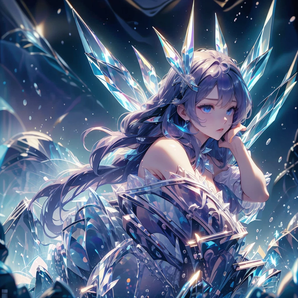 It looks like it's coming out of the screen.、Magic Art、Trick Art、Cyan ulblackholetech、cute、Highest quality、Masterpiece、Official Art、Dynamic composition、Super detailed、Perfect Anatomy、Hunting Hat、Unique hairstyle、Unique clothing、Dynamic Colors、Creamy white and purple hair color、A beauty that could suck you in、crystallineAI