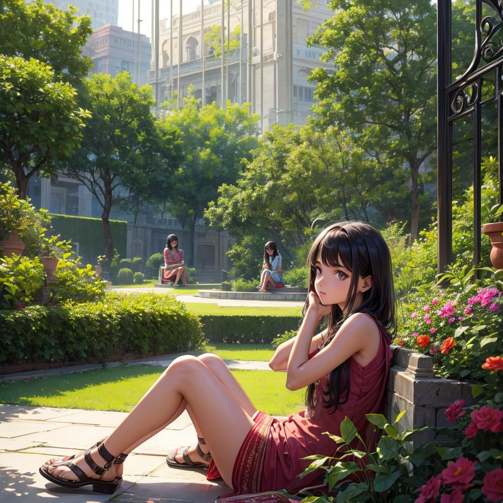 New Delhi: A 17 year old innocent girl is sitting in a garden