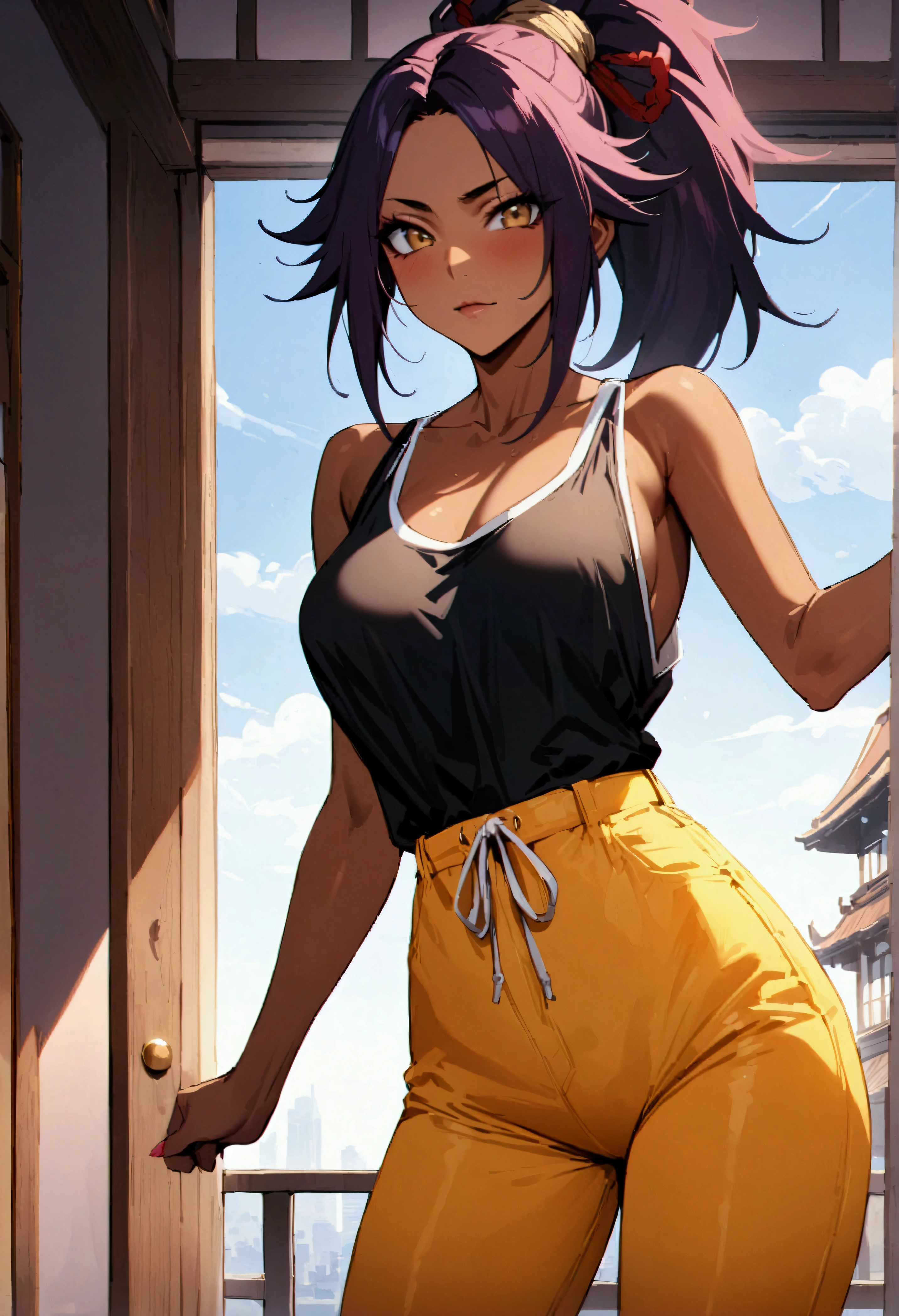 Highest quality、Masterpiece、Super detailed、Yoruichi\(Bleach\),