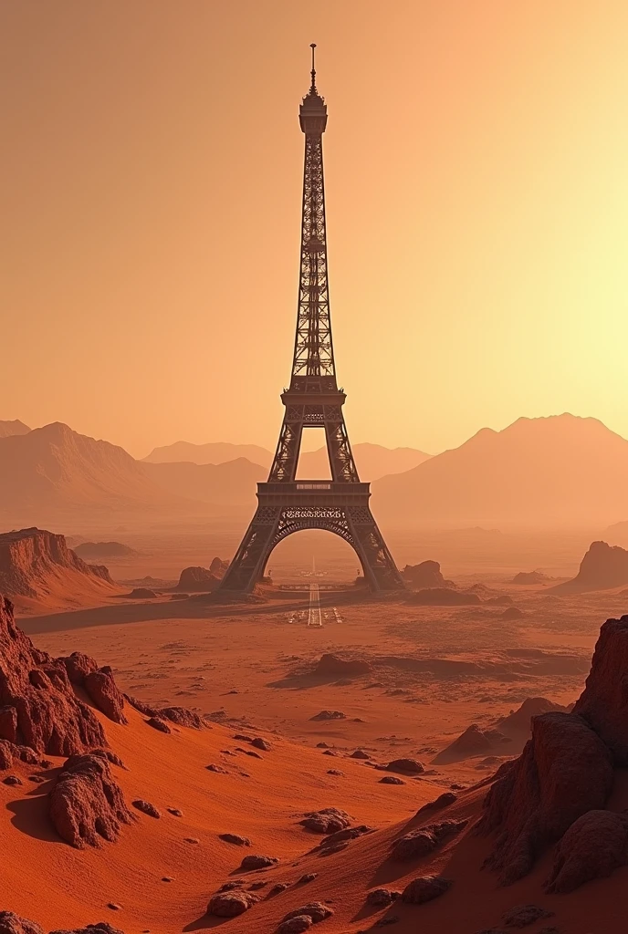 the eiffel tower on mars