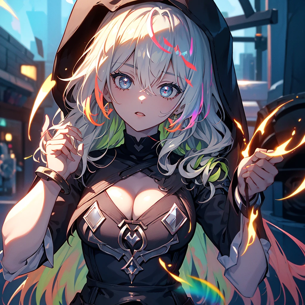 Close-up of face looking up, Best Anime 4K Konachan Wallpaper, anime art wallpaper 4k, anime art wallpaper 4k, anime art wallpaper 8k, Super colorful, Anime Moe Art Style, Anime Style 4k, anime wallpaper 4k, anime wallpaper 4k, ,High quality generation of dark female characters, Unreasonable,Her figure is extremely beautiful, Emphasizing the dark and crazy elements. Skillfully expressing the effects of light and shadow, detailed, The face and expression are carefully drawn..., Artistic elements add depth to the work, With a unique artistic touch. This film is visually stimulating、Aesthetically pleasing.,sketch (Character design sheet, same characters, whole body, Three-View, front, ~ ~ ~ side, return),Iridescent holographic