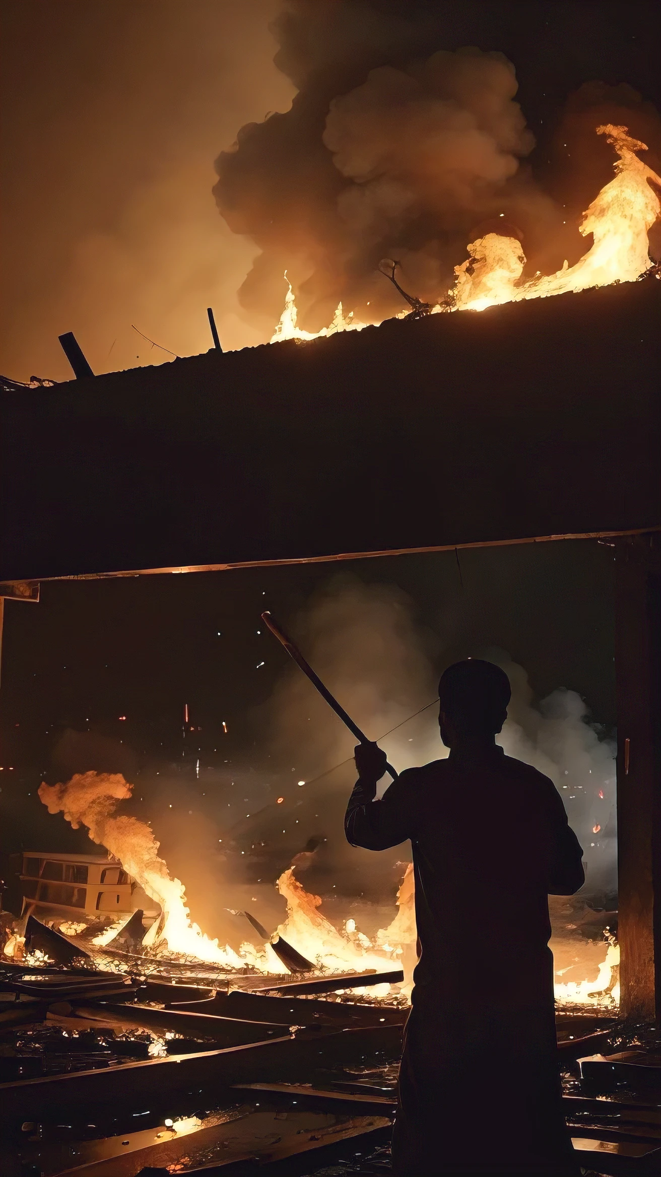 Where violence is going on in Bangladesh, fires are burning everywhere, Muslims are excited and vandalizing everything