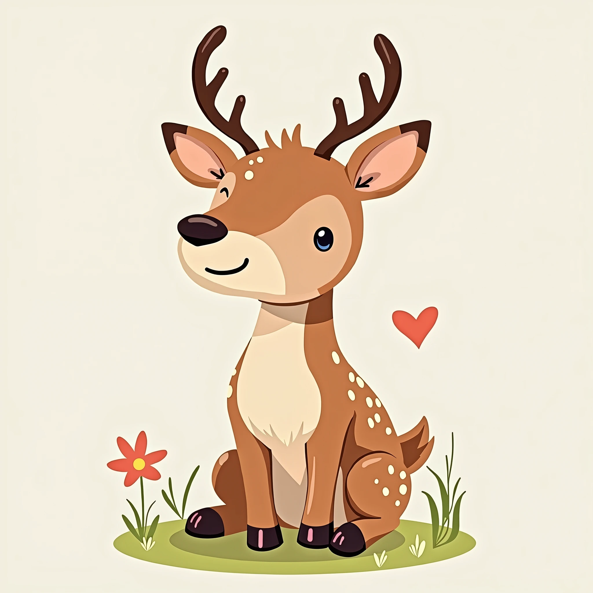 Cute deer illustration