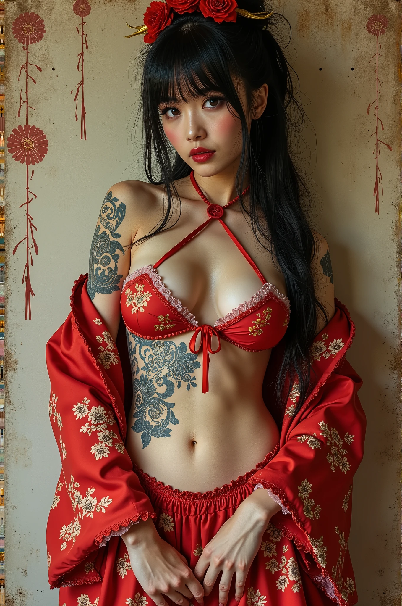 Japanese、kimono、geisha、oiran、bodybuilder、housewife、cum shot,sex slave_tattoo,oily ,cum shot,Dirty talk、graffiti、Seeding Press,Dirty talk graffiti on body、Seeding Press,50 years old,(masterpiece, best quality:1.2), 1girl, solo,Big Tit,、Big Butt,Armpit Hair、
,muscular、busty,hentai