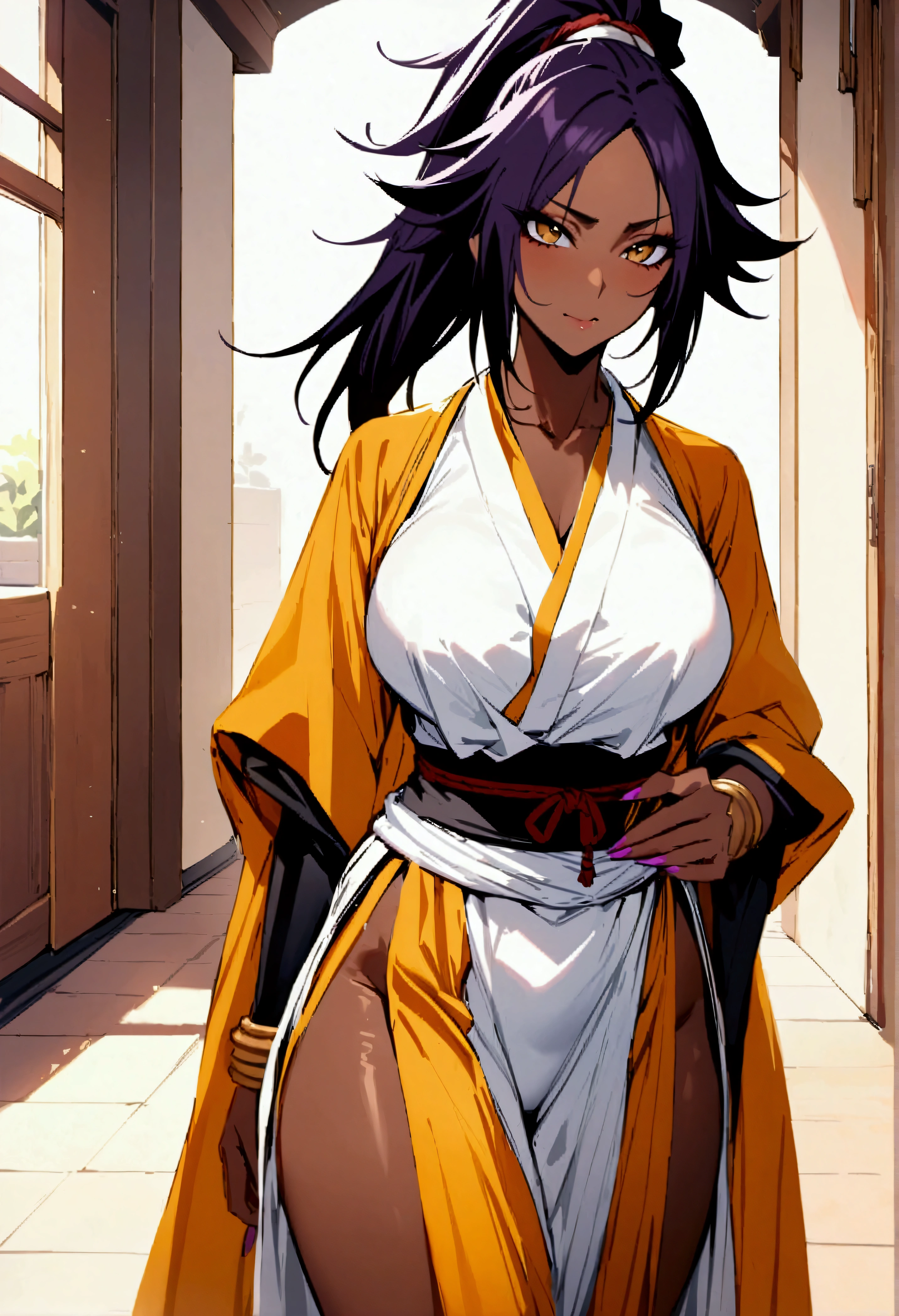 Highest quality、Masterpiece、Super detailed、Yoruichi\(Bleach\),