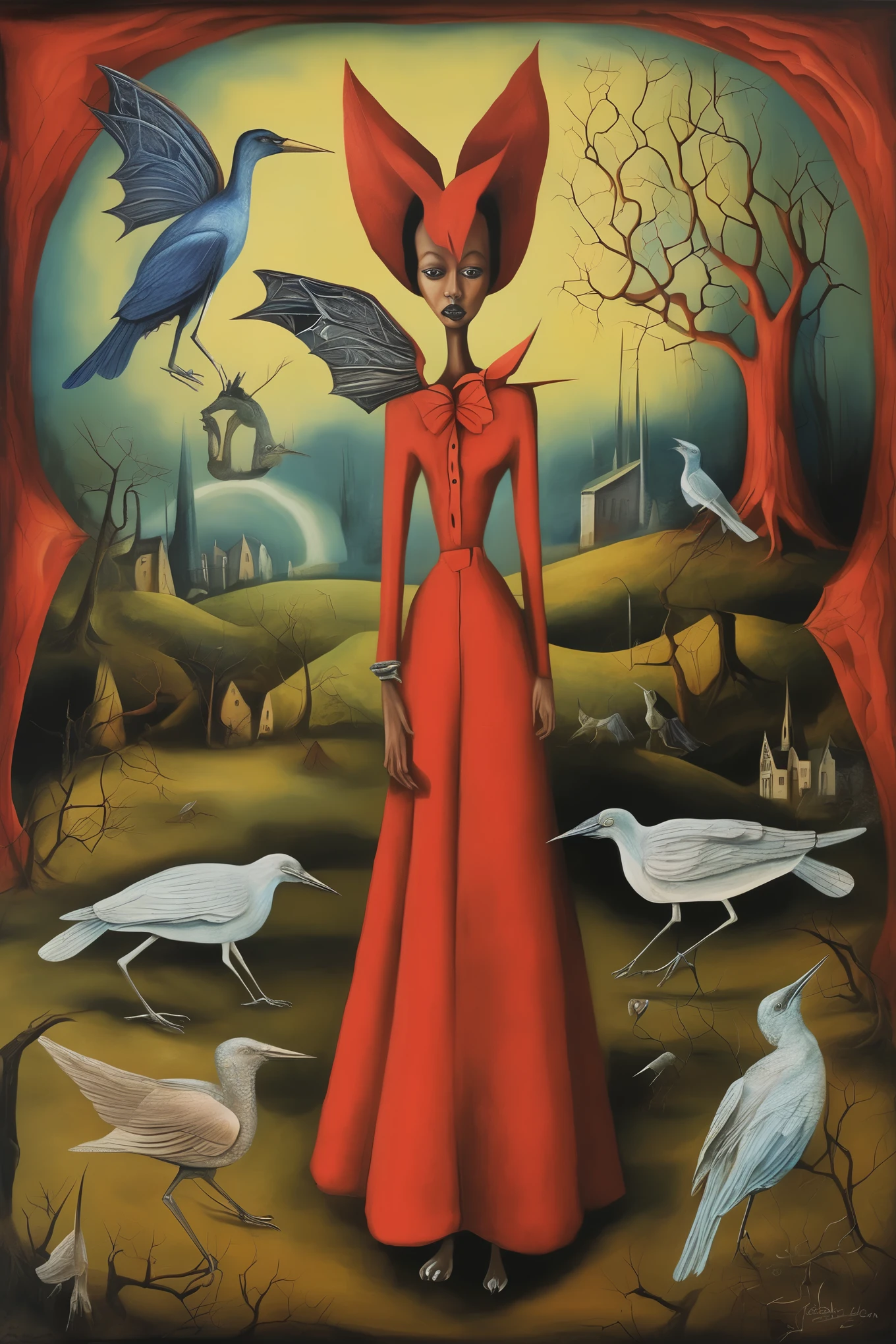 Lenora Carrington Style - Created in the surrealist style of painter Lenora Carrington