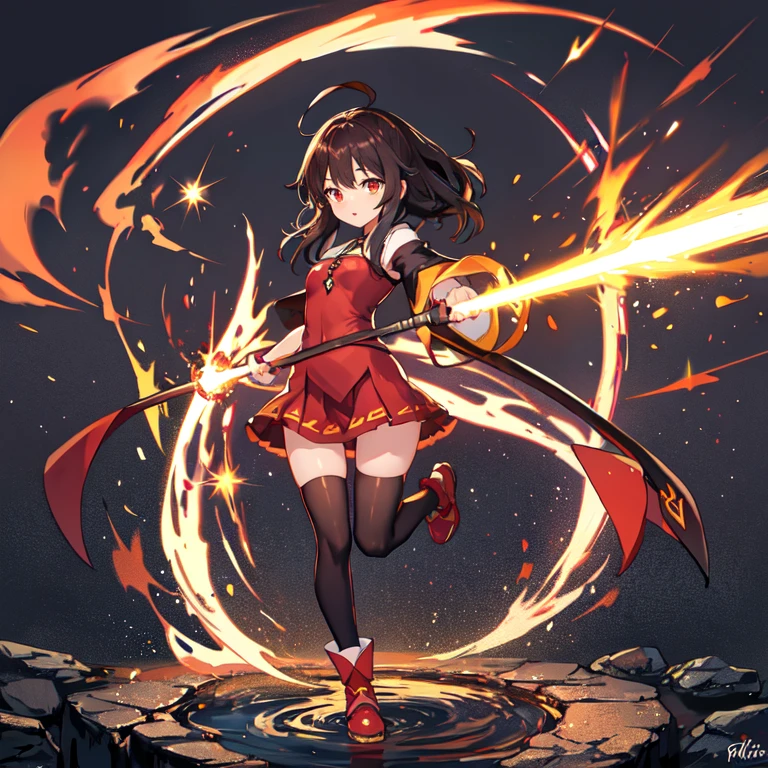 full body portrait, megumin