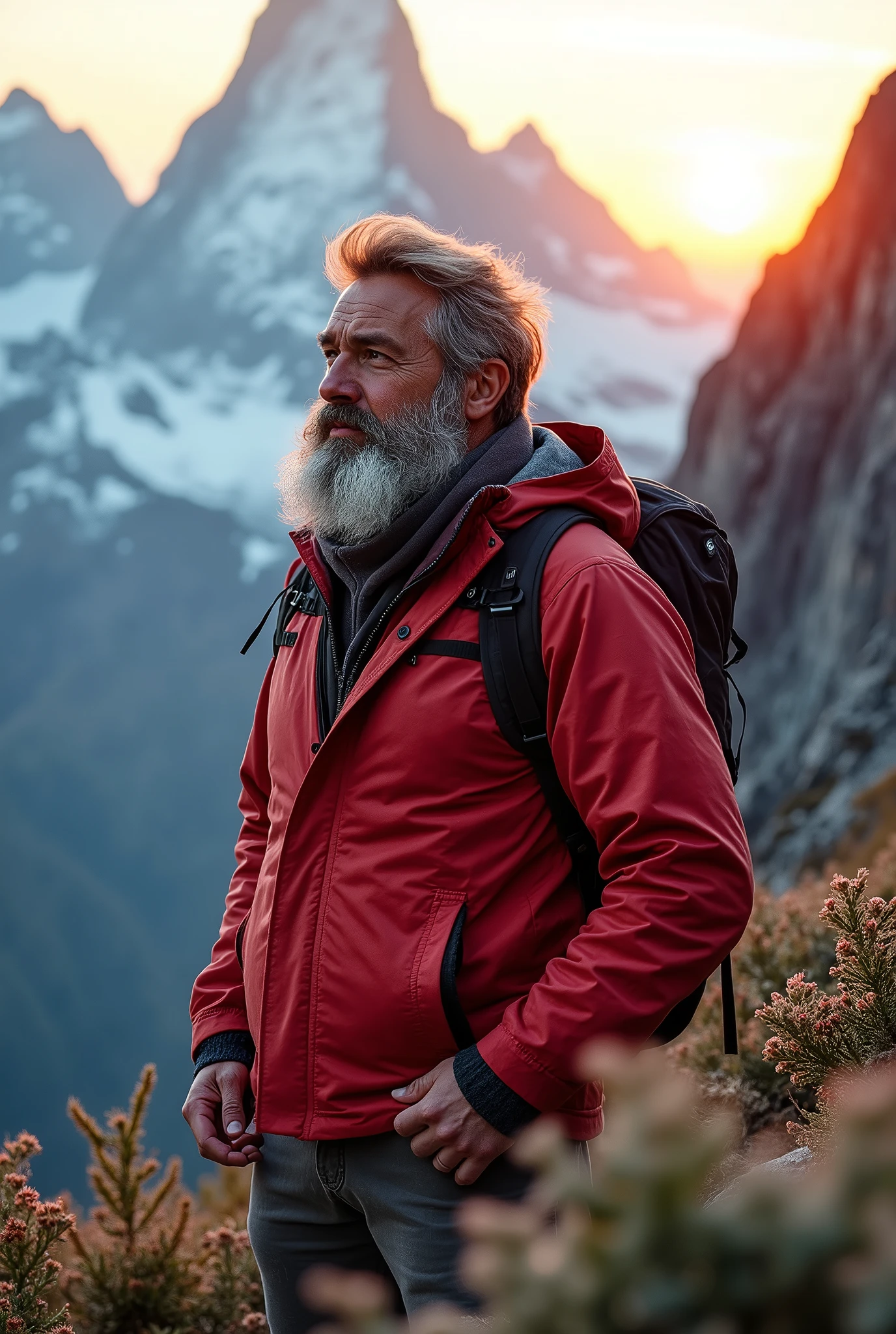 A man in the mountains