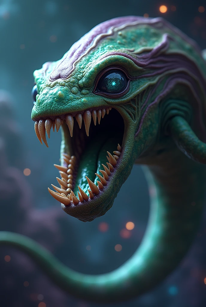 Alien leech, Open mouth.