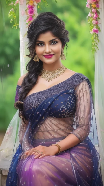 (masterpiece)((disheveled hair:1.2),( beautiful detailed eyes:1.1), Indian girl (wearing casual t_shirt ,street background, Bokeh, medium round breast , side pose looking at viewer,long hair , hair bun,wet clothes, rainy season,heavy rain shower , enjoying rain, happy, big cheeks ,Outdoor image of 21yo in school school photo in school masterpiece, (photorealistic:1.7), best quality, beautiful lighting, Eleanor Latino Woman 20yo Old Big Breasts Plus Size Model random colour beautiful eyes extremely high Bun long extreme curly hair Lifts wearing Indian flowers ethnic elegance princess saree salwar kameez. Flowers on hair (Persian princess)),off shoulder ,bra, Indian attire ,ultra realistic skin Best quality, masterpiece, Beautiful, young indian woman, teacher, college, looking straight at viewer, wearing elegant dark full sleeve top and long skirt, college classroom, sitting on chair, professionalism, teen age, detailed face, detailed body, symmetric face, cute face, dynamic pose, perfect anatomy, holding books with hands, photorealistic, curvy body, braid hair, 8k, ultra realistic, blackboard background, ambient occlusion(((Stunningly Beautiful persian Princesss ))), elegant blue black updo hair, sweet smile, Beautiful bride posing under a fairy tale arch of exotic magical flowers, looking back,elaborate scene style, crystal glass lattice, glitter, transparent embroidered lace, realistic style, 8k,exposure blend, medium shot, bokeh, (hdr:1.4), (cinematic), ( dark tones:1.3), (hyperdetailed:1.2),Realism,1 girl,girl wearing indian saree(dressed in transparent saree)(wearing glitter graphics jewelry)big ,Sexy medium Breast,nipple,bright light ,long_hair, Bokeh ,nsfw , indian ,tree branch, colourfull ,undersized bra,princess dress,lehenga choli((transparent dress))