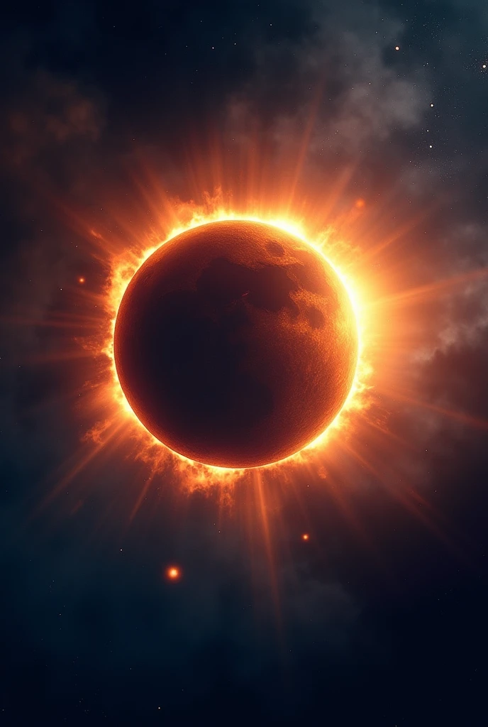 the sun being behind the moon during an eclipse