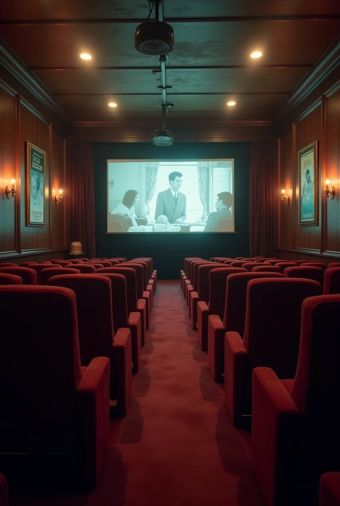 Old cinema、The screen is in the middle、Showa
