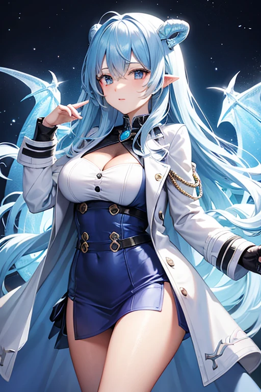 Ice Dragon Waifu trench coat