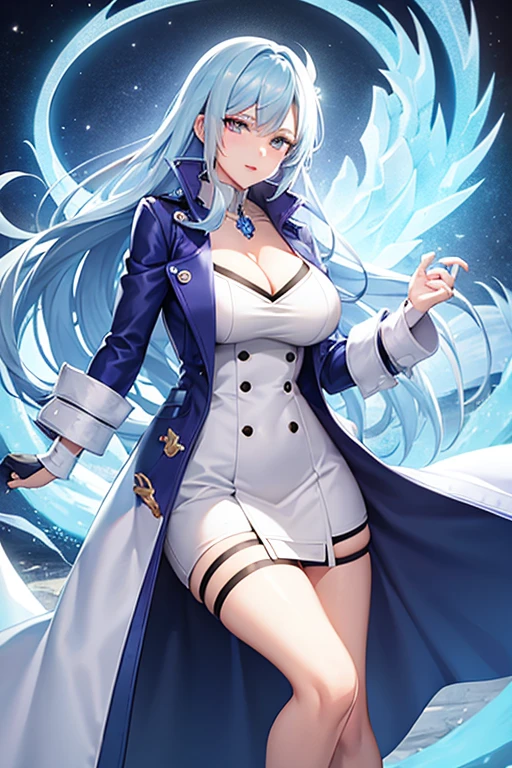 Ice Dragon Waifu milf trench coat 