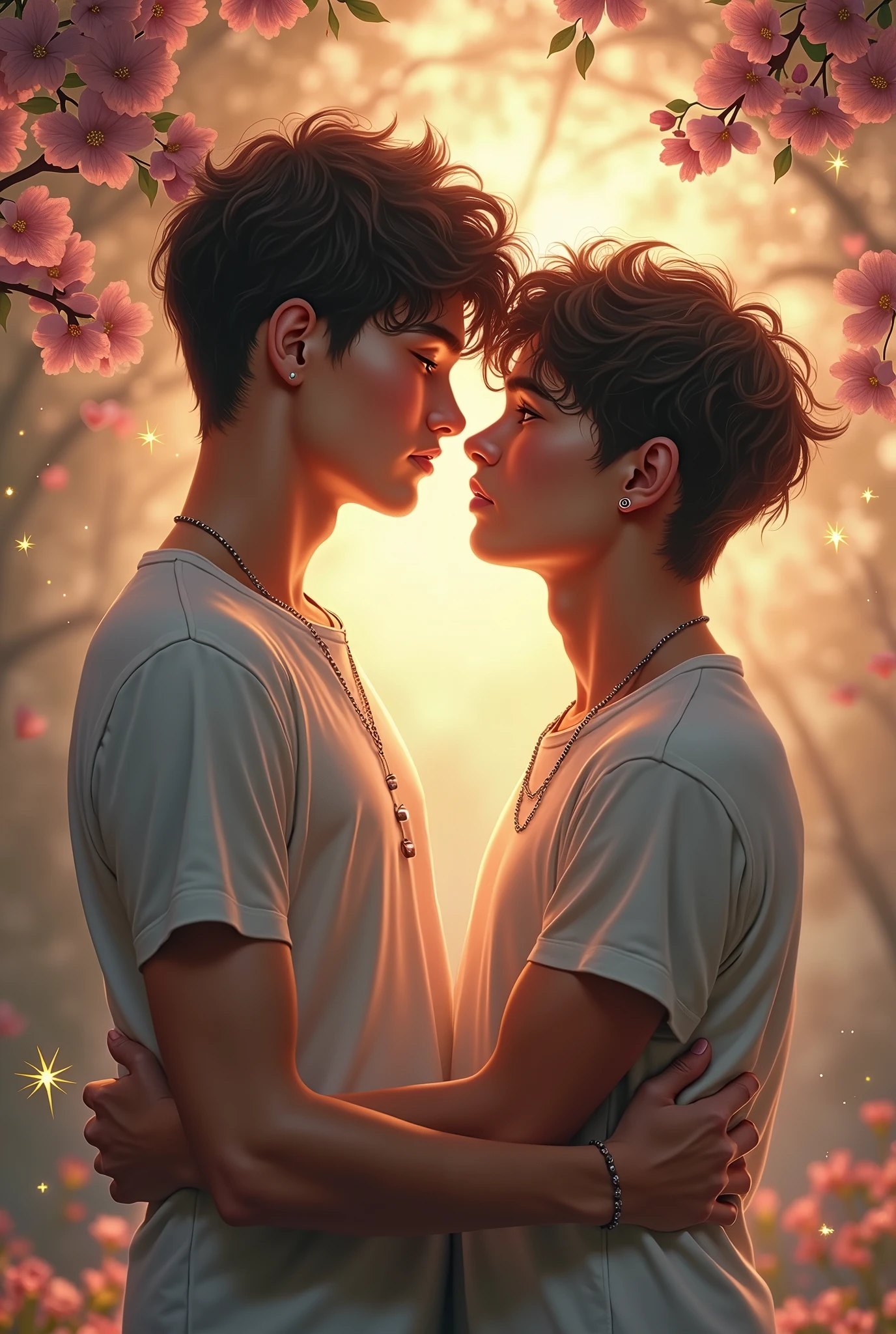 A cover for a teenage gay story, a love where anything is possible.