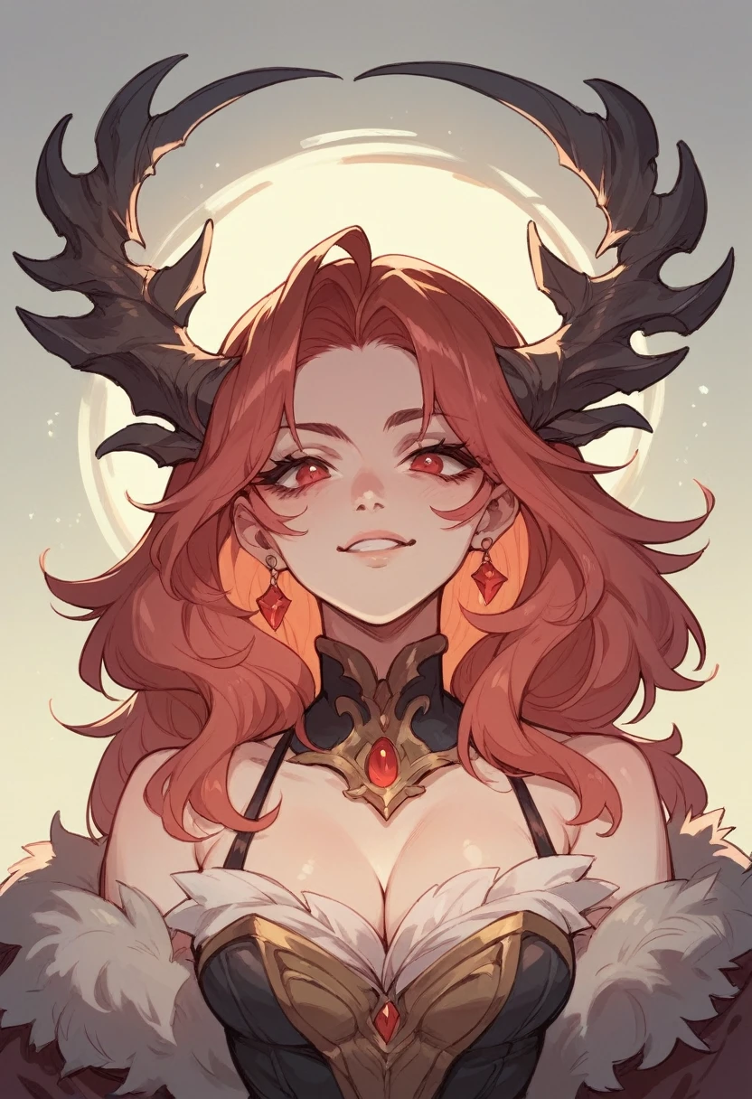 She is red.