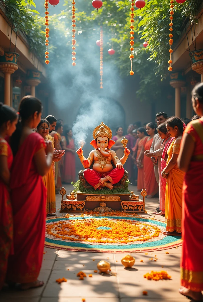 First worship of Lord Ganesha