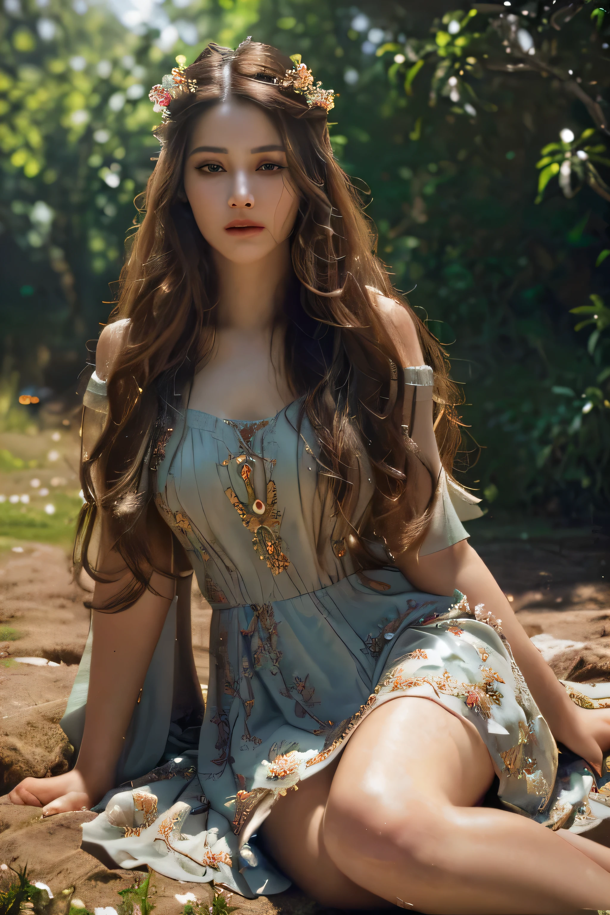 realistic 3D portrait of a woman, beautiful detailed eyes, beautiful detailed lips, extremely detailed eyes and face, long eyelashes, delicate skin, serene expression, elegant hairstyle, ornate jewelry, chiaroscuro lighting, smooth skin, photorealistic, (best quality,4k,8k,highres,masterpiece:1.2),ultra-detailed,(realistic,photorealistic,photo-realistic:1.37)