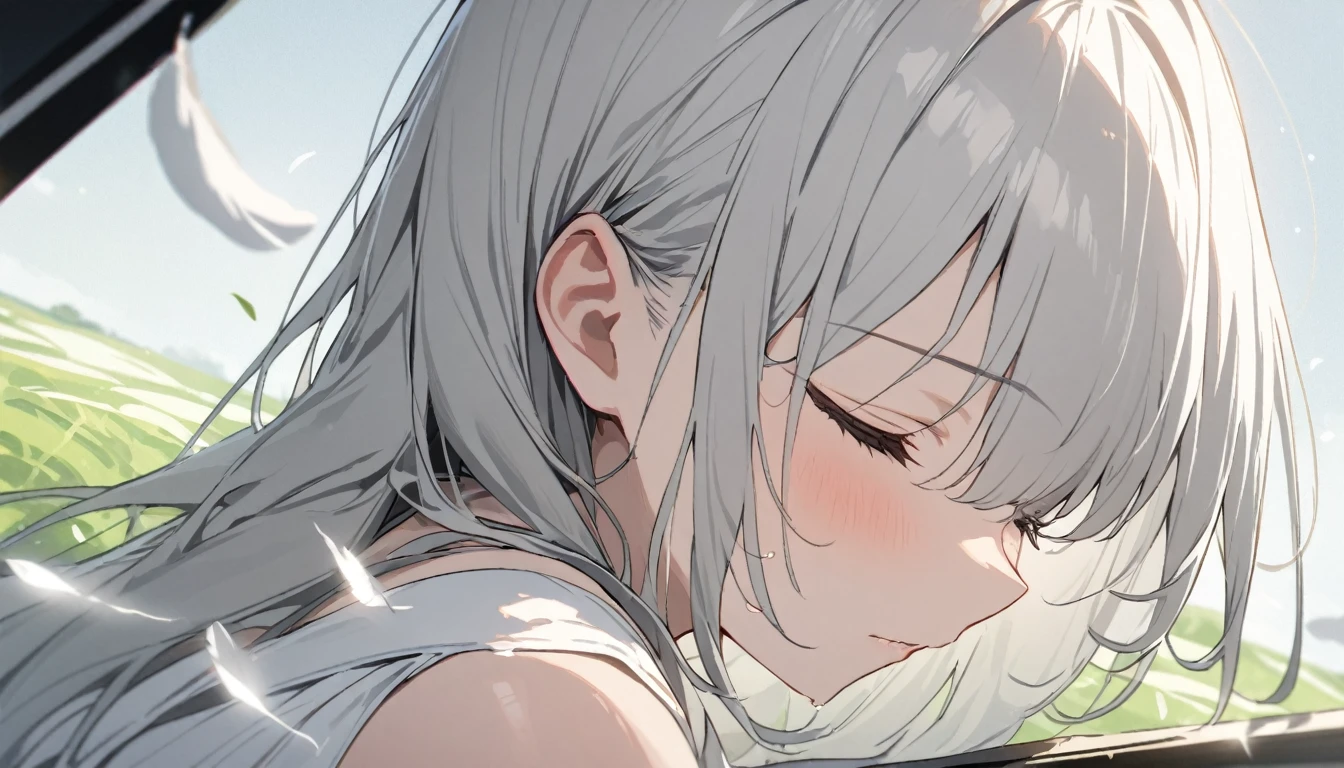 (masterpiece:1.2), Hyper Detail, Highest quality, (Complex_detailed:1.1), Beautiful details, Beautiful Hair, alone,One girl,alone,shirt,((shirt half off shoulder)),shoulder,Upper Body,sweating,Heavy breathing,vapor,blush,greasy shoulder,Half-closed eyes,((From below)),Look down,Reverse hair,Underarm,greasy Underarm, shoulder focus,