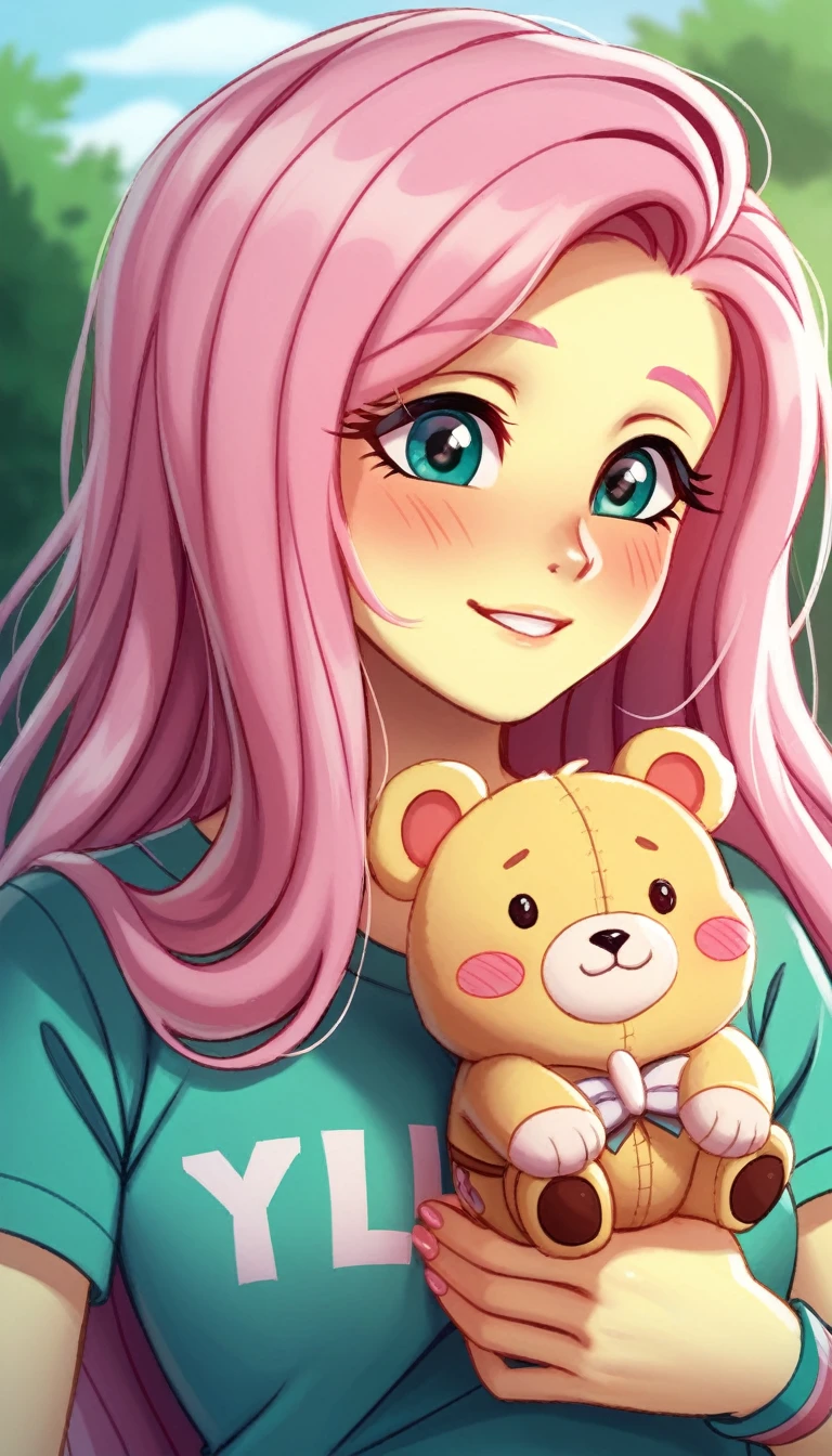 Fluttershy EQG:Hello There i'm Fluttershy Moment!! What's Your Name!! and Fluttershy MLP:i'm Fluttershy Girl!! and Fluttershy EQG:Love Fluttershy You're so Cute! and Fluttershy MLP:Thank You Fluttershy!....*Blushie Blushes Blushing*